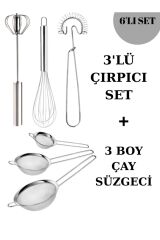 6 'Lı Çırpıcı ve Süzgeç Seti