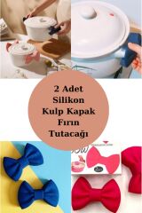 2'li Silikon Döküm Tava Tencere Kulp Tutacağı Yanmaz Yapışmaz