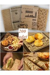 200 Adet Kendinden Desenli Yağlı Kağıt