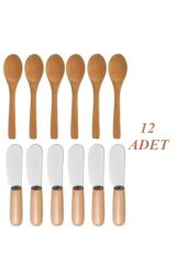 12 Adet Kahvaltı Bıçağı Ve Baharat Kaşığı Seti