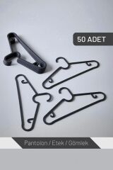 50 Adet Slim Hanger Elbise Kıyafet Giysi Askısı