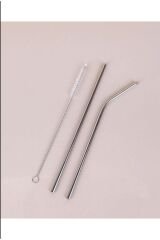 2 Adet Metal Pipet 1 Adet Pipet Temizleme Fırçası