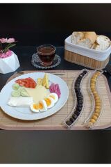 2 Adet Kristal Boncuklu Zeytinlik Sunumluk Kristal Kahvaltı Tabağı