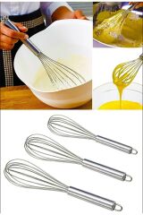 3 Boy Paslanmaz Metal Çırpıcı Set