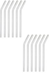 12 Adet Eğik Cam Pipet Isıya Dayanıklı Termisil Cam Pipet 21cm