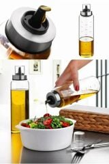 Damlatmaz Isıya Dayanıklı 500ml Borasilikat Cam Yağlık Yağdanlık Ve Sirkelik